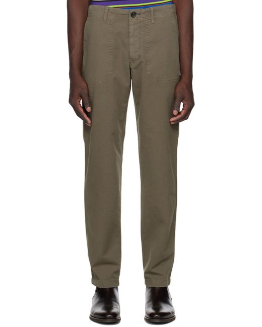 PS by Paul Smith Multicolor Khaki Patch Trousers for men