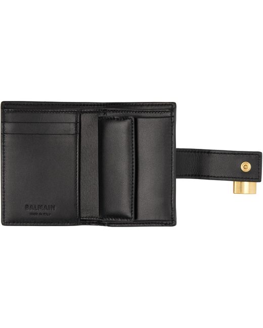 Balmain Black Pulse Leather Wallet for men