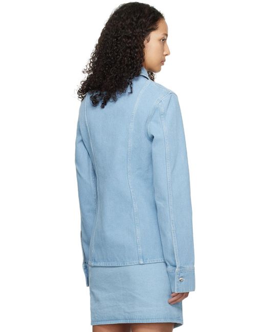 Nanushka Blue Mireio Denim Jacket