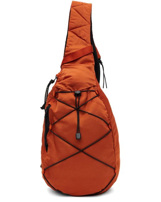 C P Company Orange Nylon B Crossbody Bag for men