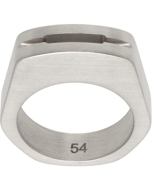 Rick Owens Metallic Hollywood Concordians Grill Ring for men