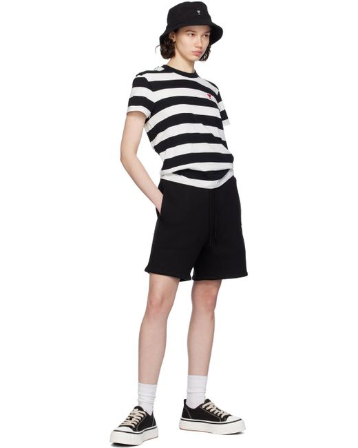 AMI Black Striped T-shirt