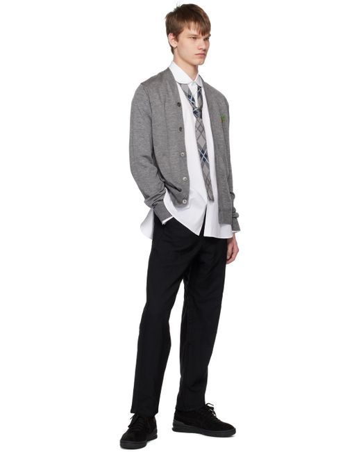 メンズ Comme des Garçons ブラック オーバーダイ トラウザーズ Black