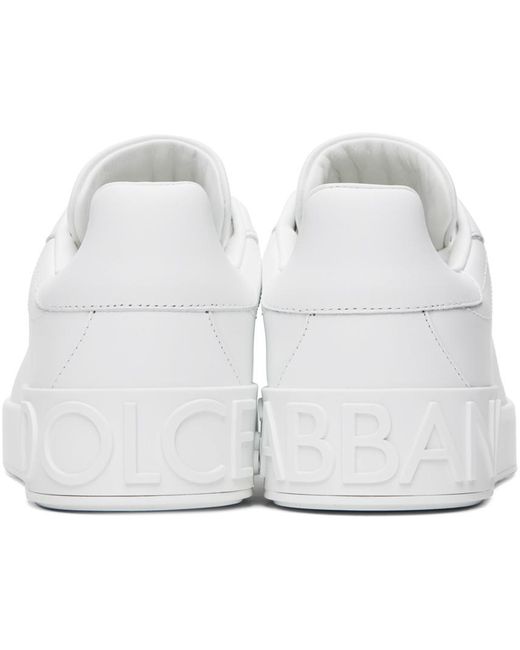 Dolce & Gabbana Black Dolce&gabbana White Portofino Sneakers for men