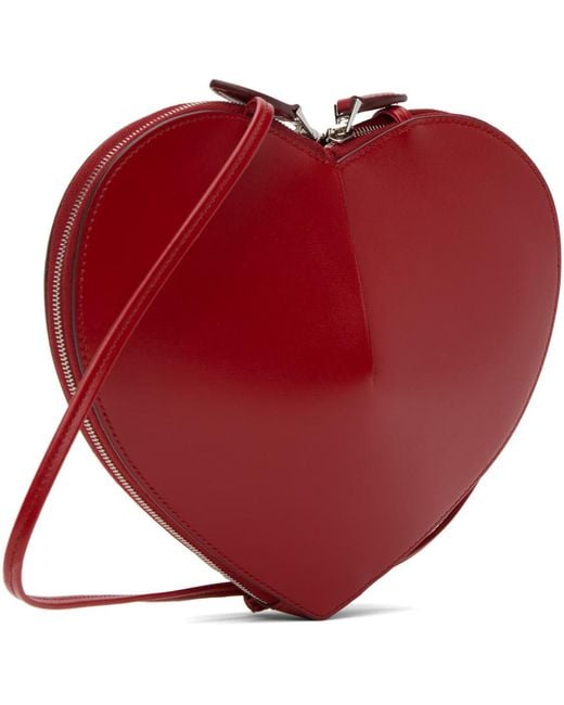 Alaïa Red Le Coeur Bag In Lux Calfskin
