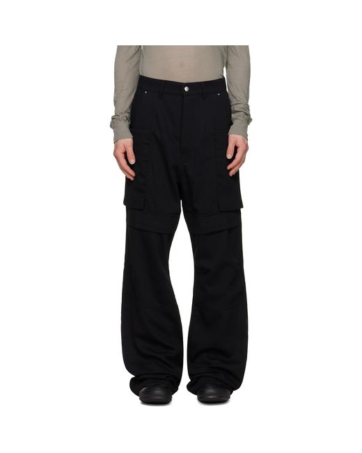 Rick Owens Black Tower Stefan Cargo Pants for men