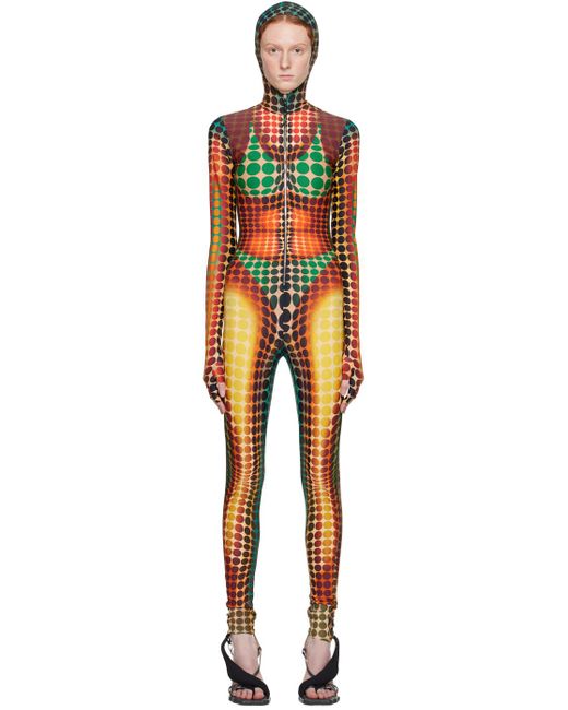 Jean Paul Gaultier Black Brown Dots Jumpsuit