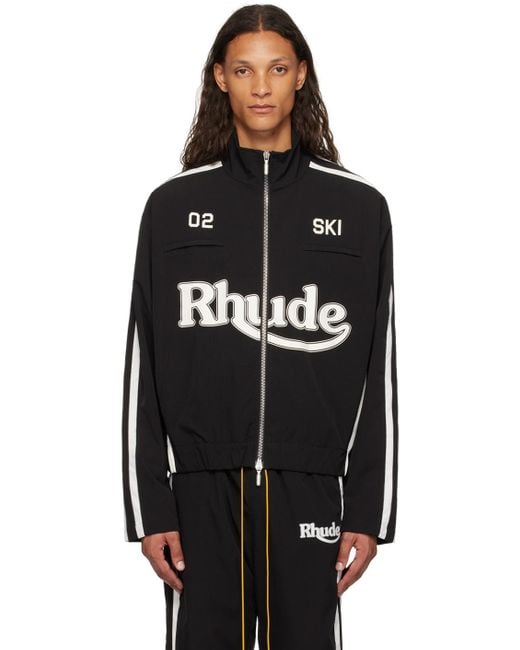 メンズ Rhude ブラック Ski トラックジャケット Black