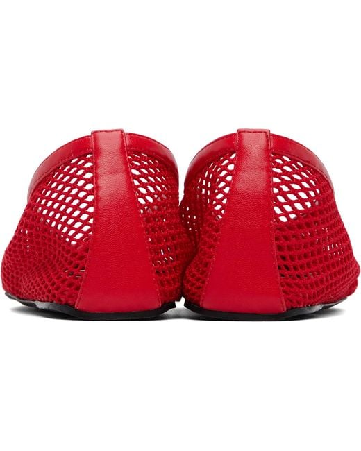 Ganni Red Jenny Ballerina Flats