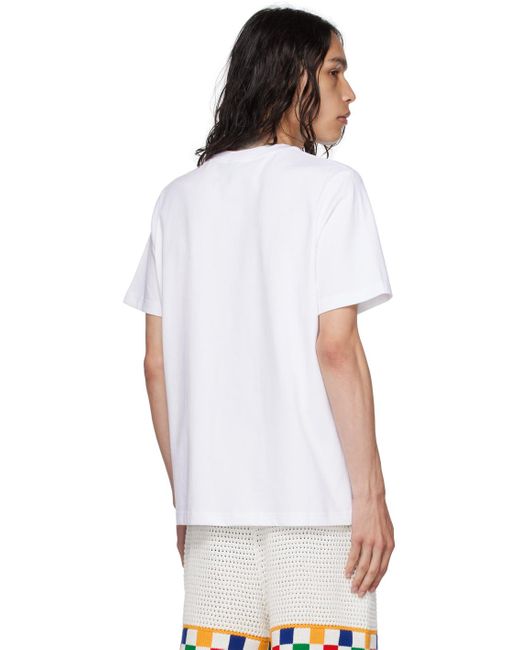 T-shirt Rainbow Crayon en coton biologique Casablancabrand pour homme en coloris White