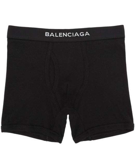 Balenciaga Three-pack Black Logo Boxer Briefs for Men | Lyst