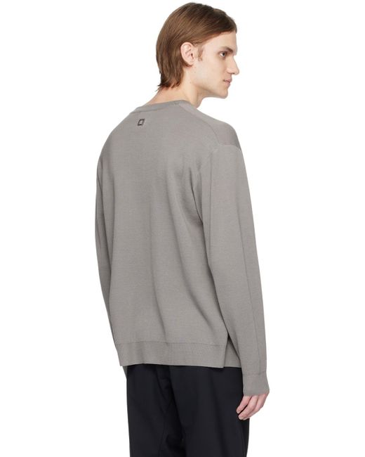 Wooyoungmi Black Gray V-neck Sweater for men