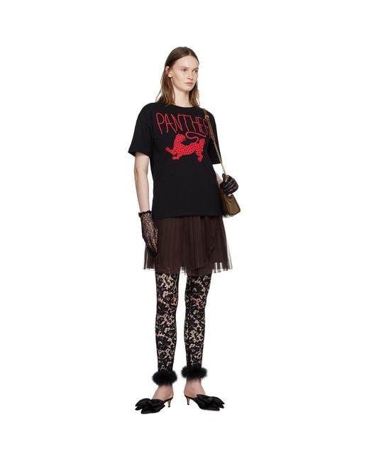Valentino Black Pleated Midi Skirt
