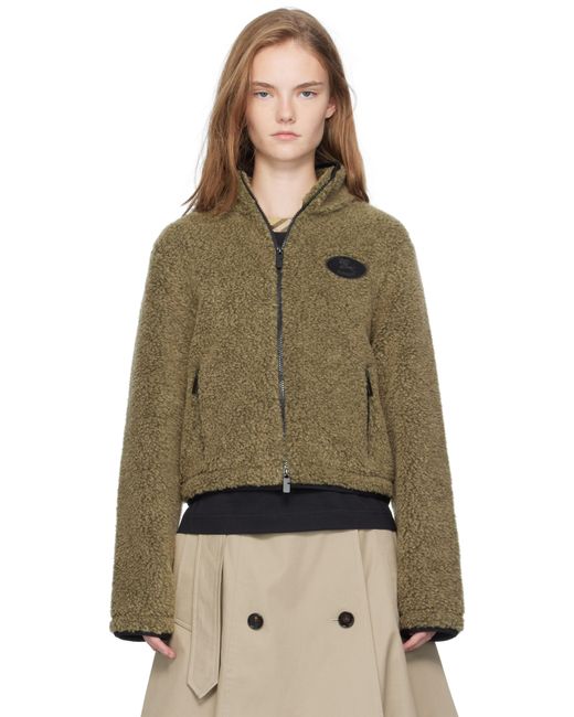 Blouson Écourté Taupe En Molleton Burberry en coloris Brown