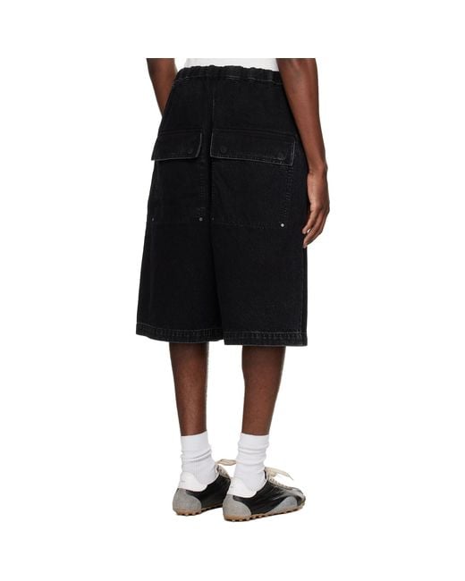 Entire studios Black Spar Shorts for men