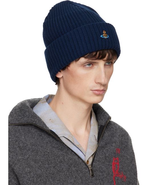 Vivienne Westwood Blue Sporty Beanie for men