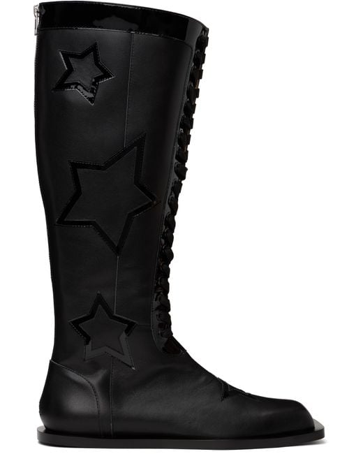 メンズ Andrej Gronau ブラック Boxing ロングブーツ Black