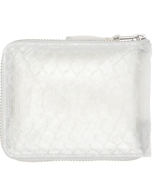 Comme des Garçons White Transparent Snake Wallet for men
