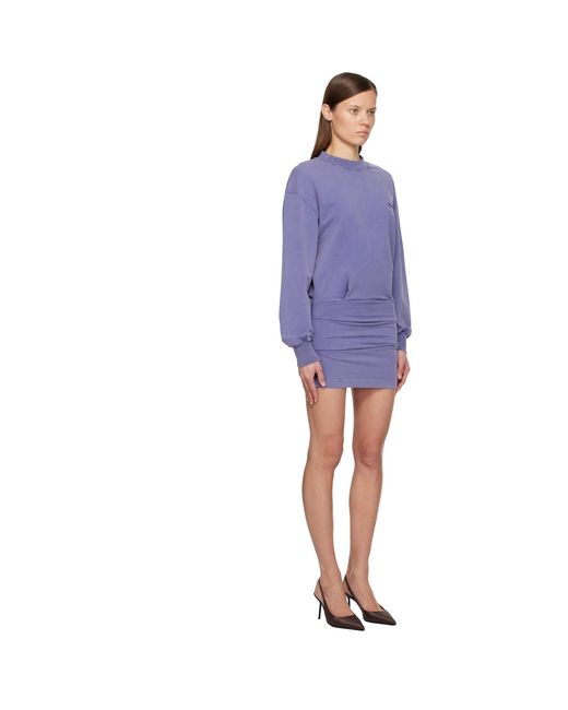 The Attico Purple Light American Fleece Minidress
