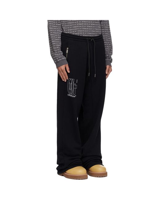 Off-White c/o Virgil Abloh Black Big Double Arrow Slouchy Sweatpants for men