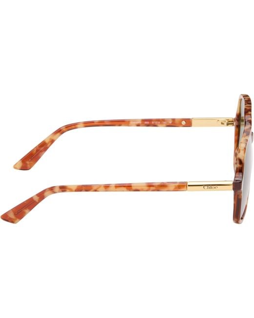 Chloé Green Aviator Sunglasses
