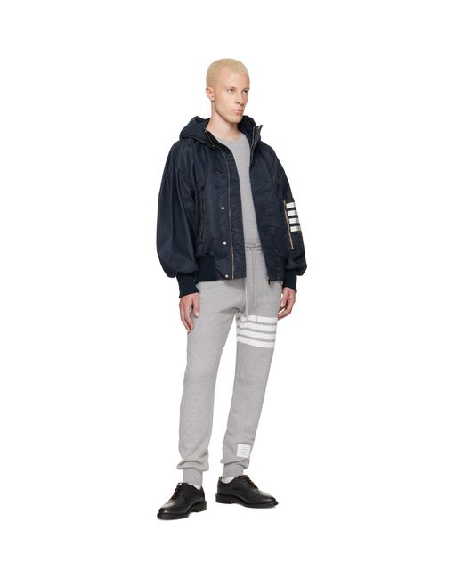 Thom Browne Blue Tech Twill Blouson Jacket for men