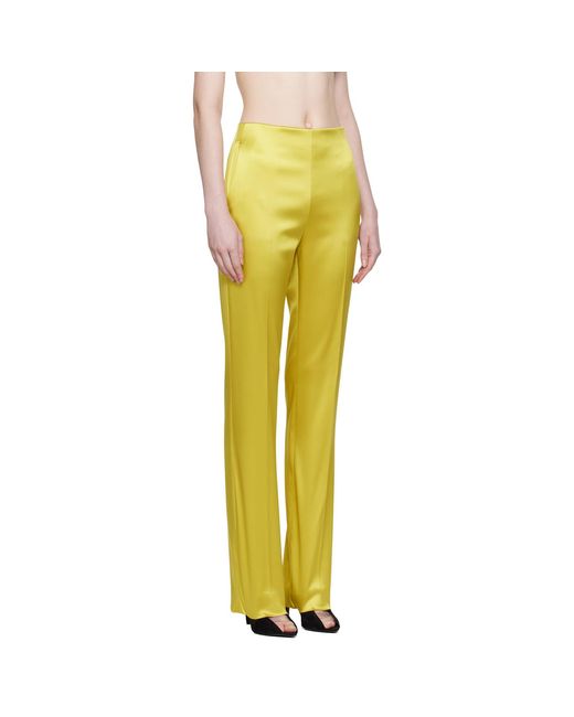 Valentino Yellow Double Duchesse Stretch Trousers