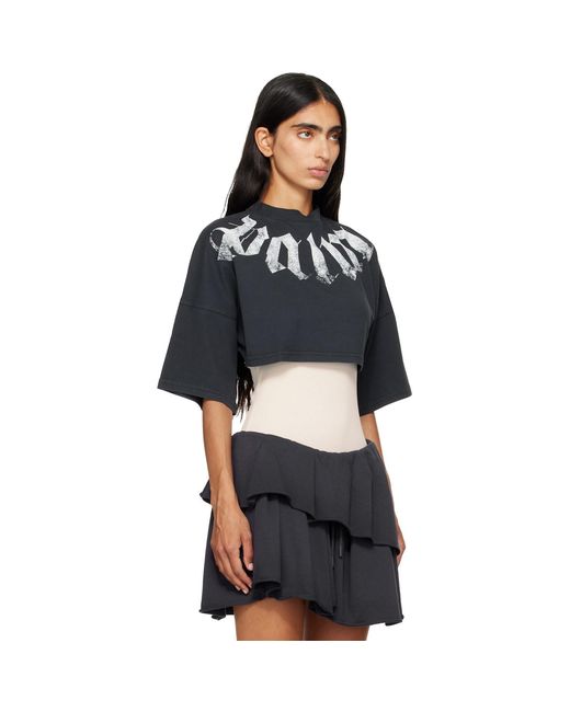Palm Angels Black Big Neck Logo Mini T-Shirt