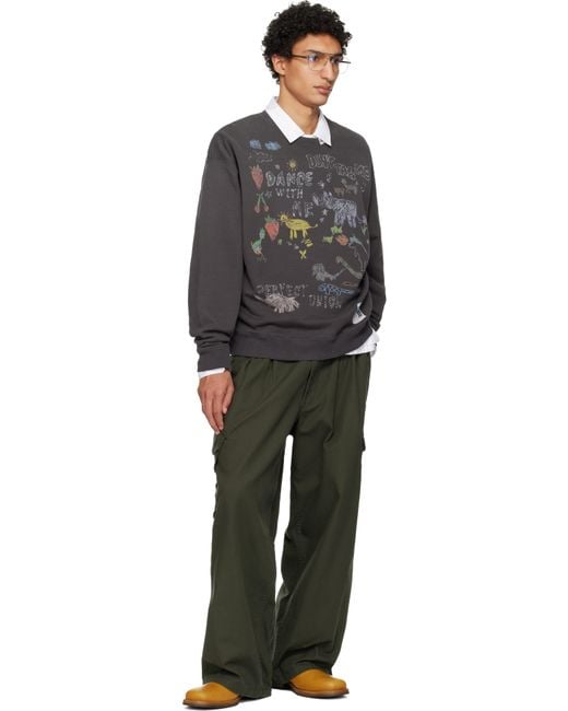 Maison Mihara Yasuhiro メンズ ブラック グレー Kids Doodle プリント 