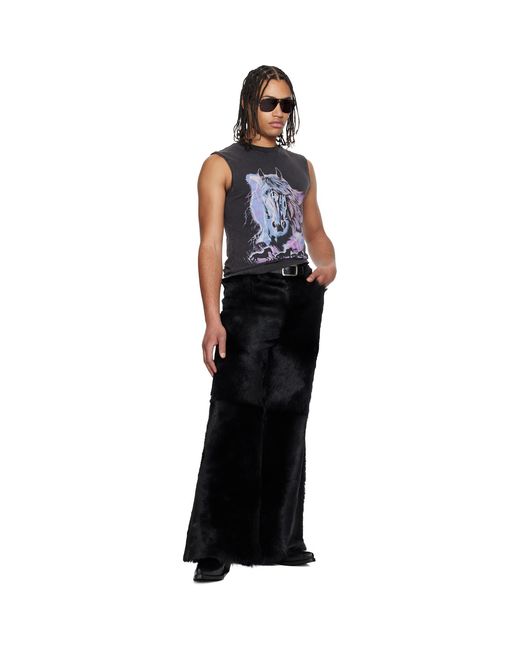 Lu'u Dan Black 'Year Of The Horse' Sleeveless T-Shirt for men