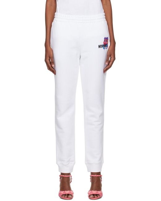 Pantalon de détente puzzle bobble blanc Moschino en coloris White
