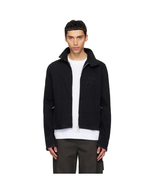 Courreges Black City Shadow Denim Jacket for men