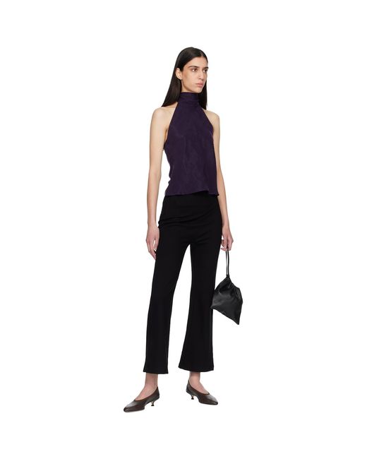 Leset Black Rio High Waist Flare Trousers