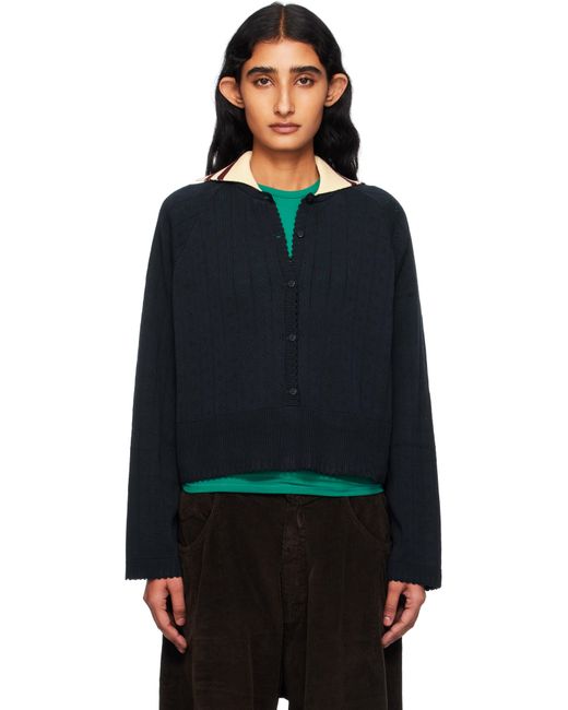 Cordera Black Organic Cotton Long Sleeves Cardigan