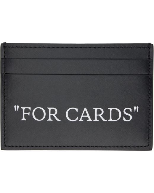 Off-White c/o Virgil Abloh Black Quote Card Holder for men