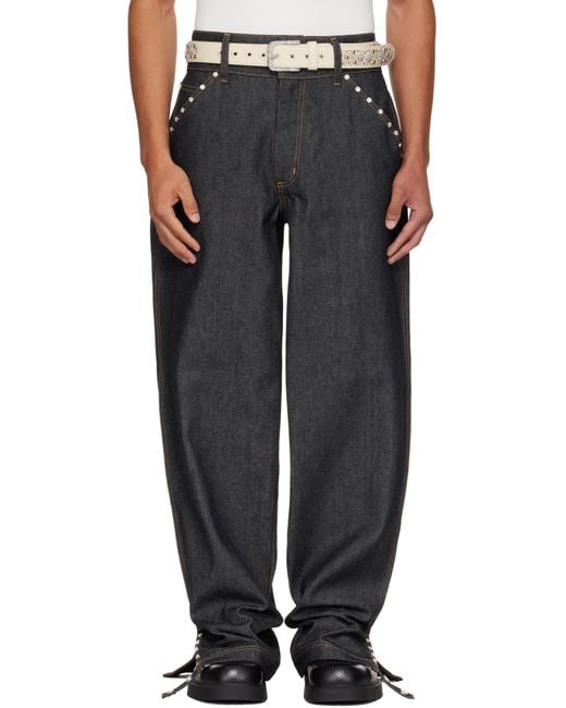 Veneda Carter Black Ssense Exclusive Studded Jeans for men