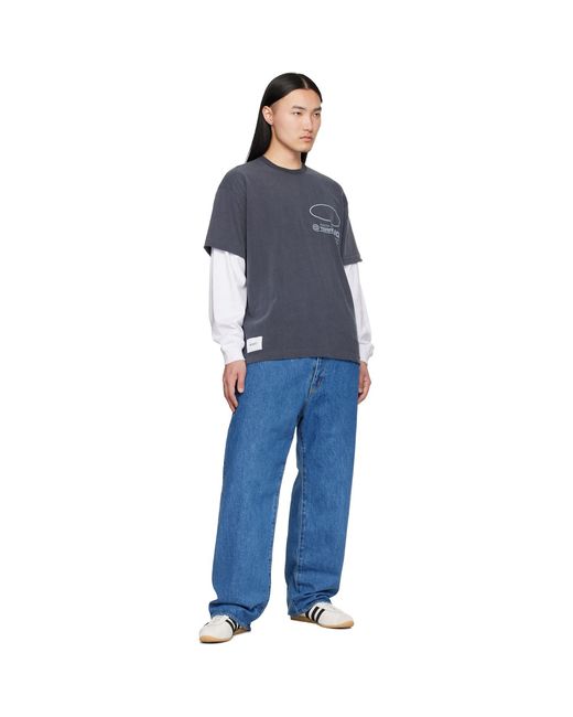 (w)taps Blue Sldr Long Sleeve T-Shirt for men