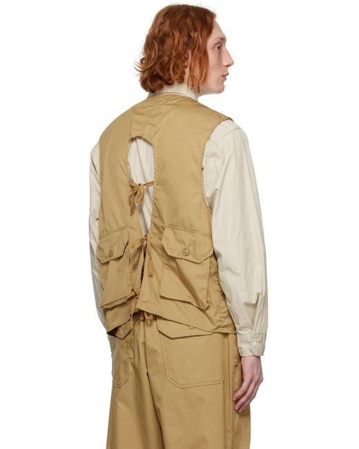 Engineered Garments Multicolor Beige C-1 Vest for men
