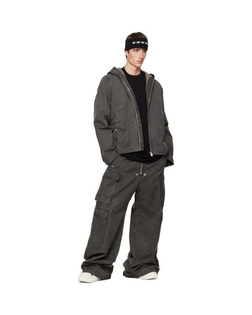 Rick Owens Gray Tower Zipfront Jacket for men