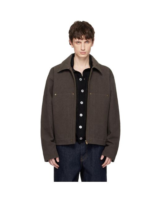 Seventh Black Worker Jacket for men