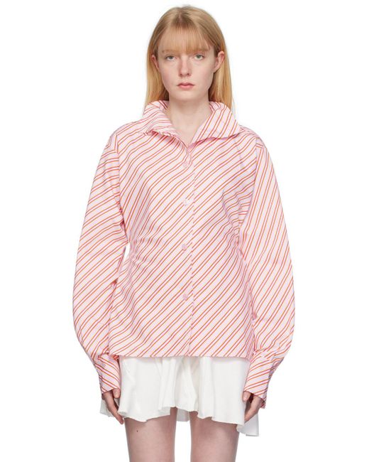 TALIA BYRE Pink Striped Shirt