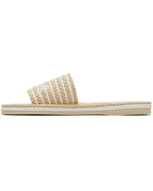 Chloé White Sand' Slides