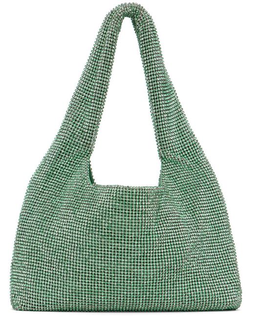 Kara Green Mini Crystal Mesh Armpit Bag