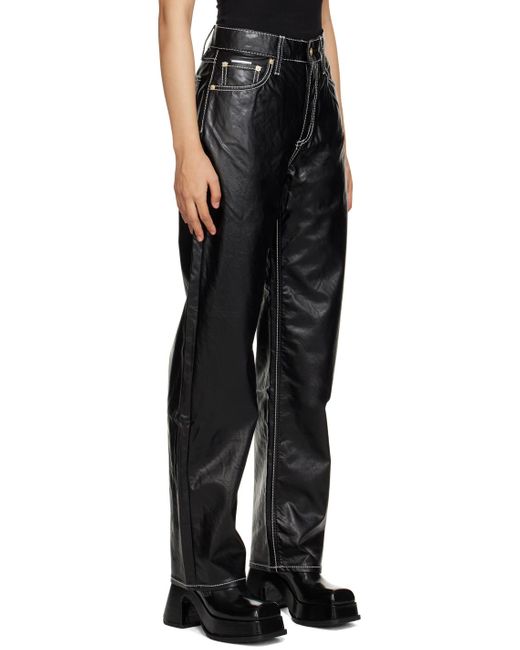 Eytys Black Benz Faux-leather Jeans