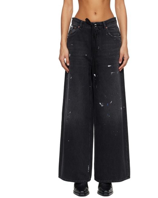MM6 by Maison Margiela Black Wide-Leg Jeans