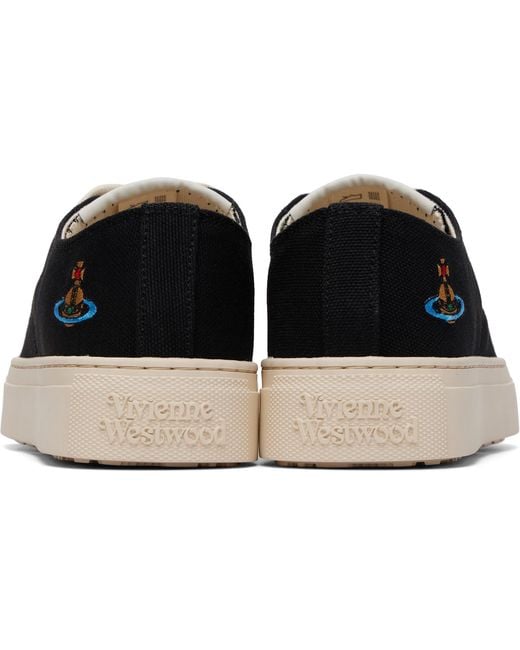 Vivienne Westwood Black Low Top Plimsoll Sneakers for men