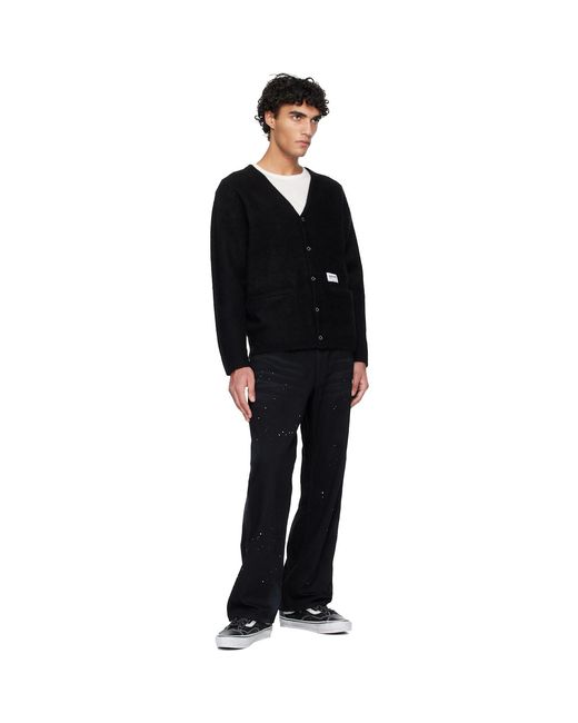 Neighborhood Black Mohair Cardigan for men