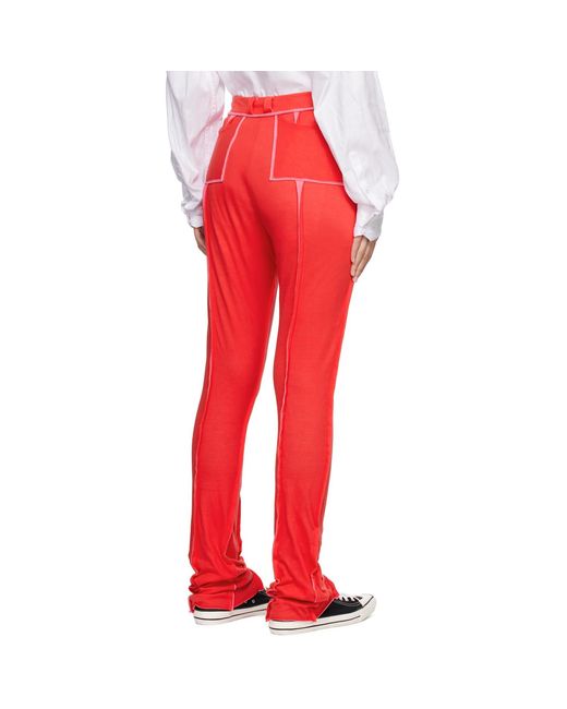 Edward Cuming Red Raw Edge Lounge Pants