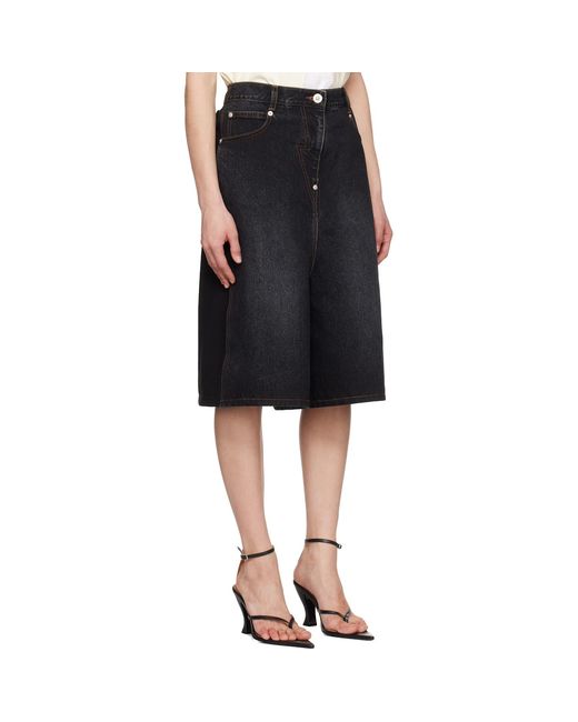 Pushbutton Black Hybrid Regular Skort