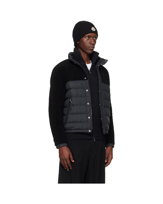 Moncler Black Mistral Teddy Short Down Jacket for men